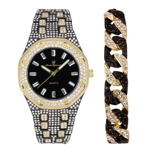 Relógio Masculino Charles Raymond ST10528 TT BLK GLD -C