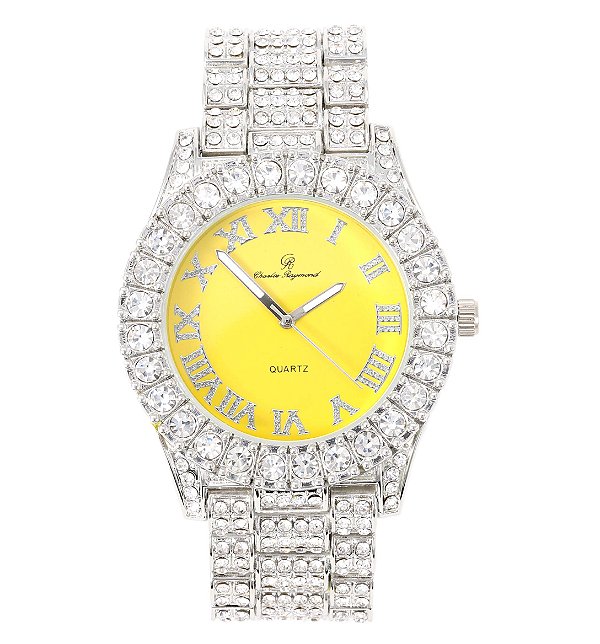 Relógio Masculino Charles Raymond ST10327 RN Single (Silver Yolo Yellow)