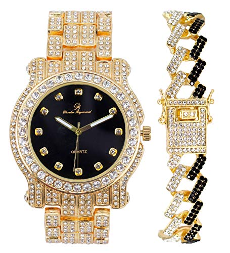 Relógio Masculino Charles Raymond L0504B (L0504DXB ZZ Gold Black Panther)