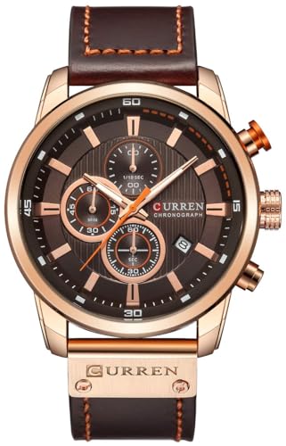 Relógio Masculino FANMIS CR 8291 rose gold brown