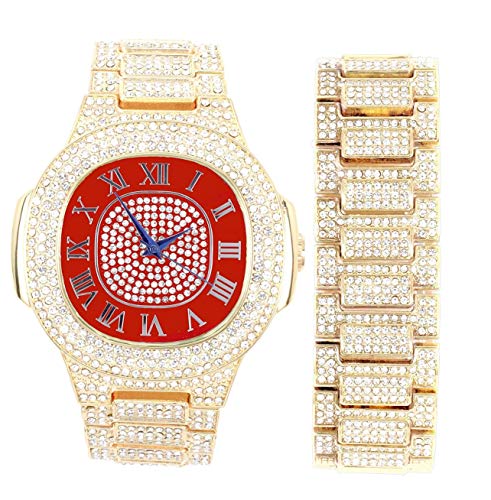 Relógio Masculino Charles Raymond 8475BM (ST10235SD-Gold/Red)
