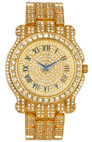 Relógio Masculino Charles Raymond L0504 (Gold Blue Roman #)
