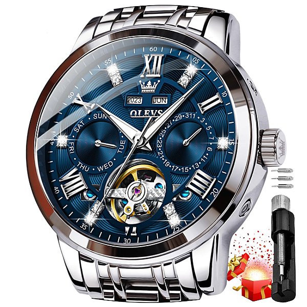 Relógio Masculino OLEVS TJ-S-G6701GB-BL