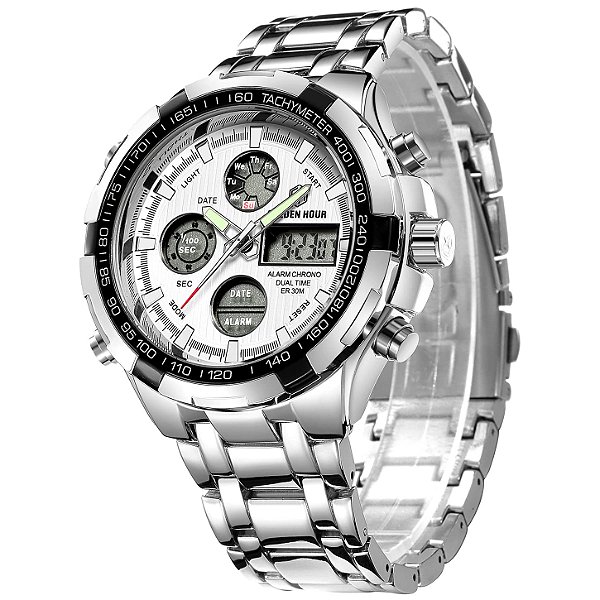 Relógio Masculino GOLDEN HOUR TM-GH-108-S-W