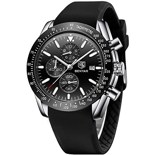 Relógio Masculino BY BENYAR BY-5140-Silver Black