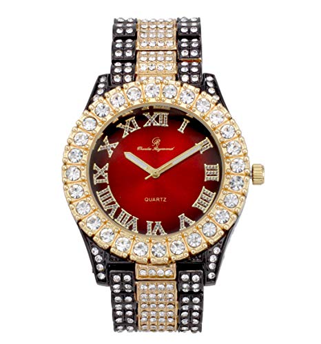 Relógio Masculino Charles Raymond ST10327 RN Single (GunGold Blood Red)