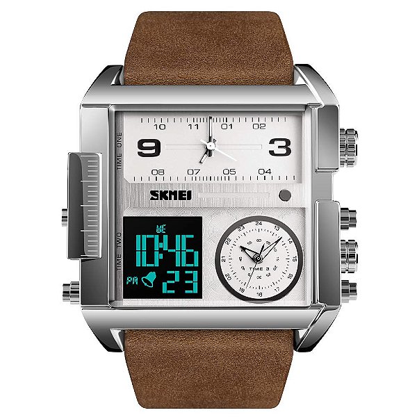 Relógio Masculino SKMEI SKMEI-1391-Silver Coffee-F