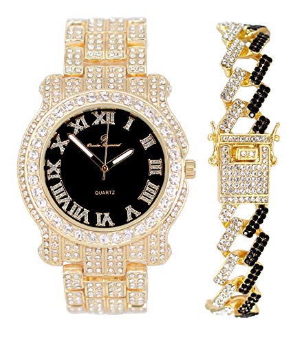 Relógio Masculino Charles Raymond L0504RNB ZZ Gold Black Panther