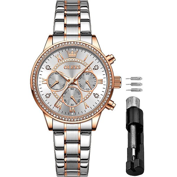 Relógio Feminino OLEVS CT-O-L715GJ-MB
