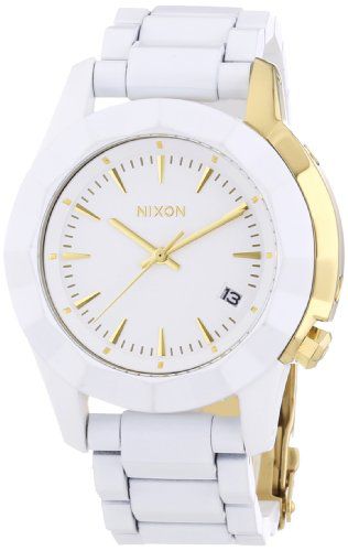 Relógio Feminino NIXON Monarch All White / Gold