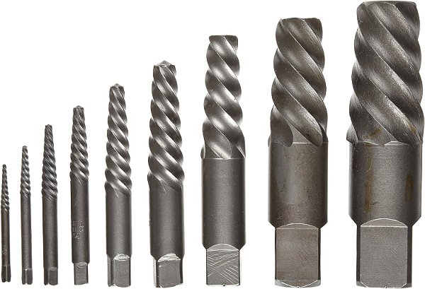 Conjunto de extrator de parafuso, acabamento brilhante, 9 peças, #1 - #9 da Série 800 da Chicago Latrobe