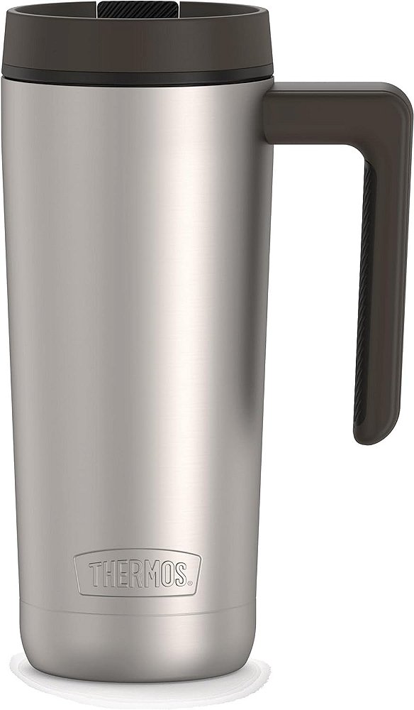 Caneca de Aço Inoxidável Série Alta THERMOS 18 Ounce, Aço Fosco/Preto Espresso