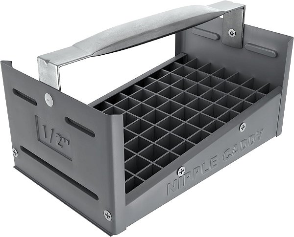 Suporte para mamilo de plástico Jones Stephens, tamanho 1/2, capacidade para 77 peças.