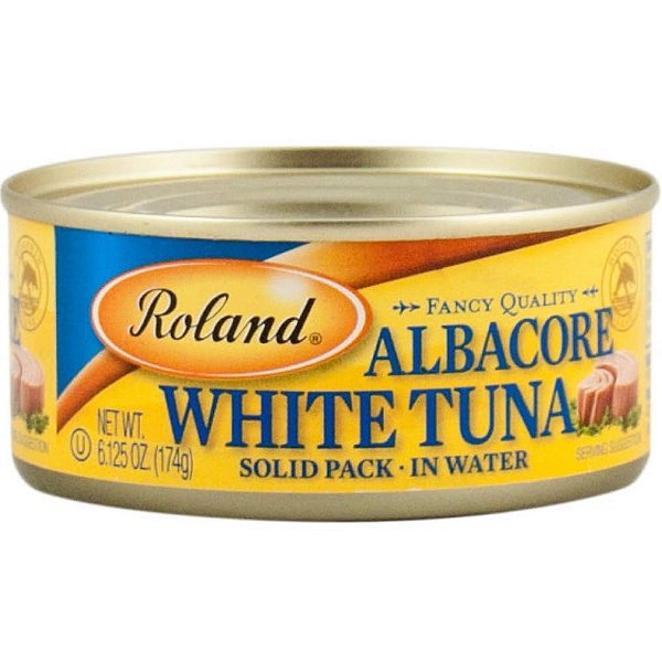 Roland Foods Atum Branco Albacore de Qualidade, em Conserva de Água, Lata de 6 Onças, Pacote com 6.