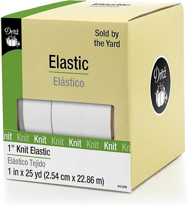 Dritz Elástico de Malha 1 polegada por 25 jardas 1 unidade, Branco