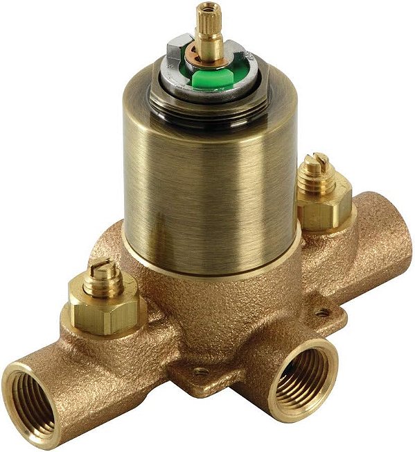 Válvula de banheira e chuveiro Kingston Brass KB653V Chatham, Latão Antigo 5.13 x 4.5 x 3.19