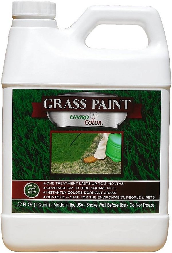 EnviroColor 4EG0032 851612002100 (1.000 Sq.Ft) 4Evergreen Grass & Turf Paint, Verde - Tradução: Tinta para Grama e Relva 4Evergreen EnviroColor 4EG0032 851612002
