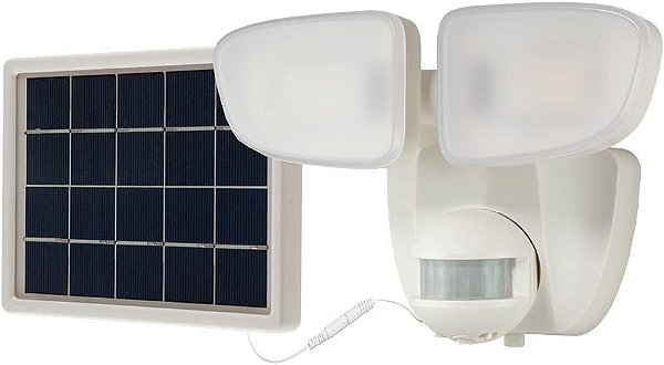 Luz de inundação LED integrada para áreas externas branca ativada por movimento HALO SLFS 180 graus 2000 lumens.