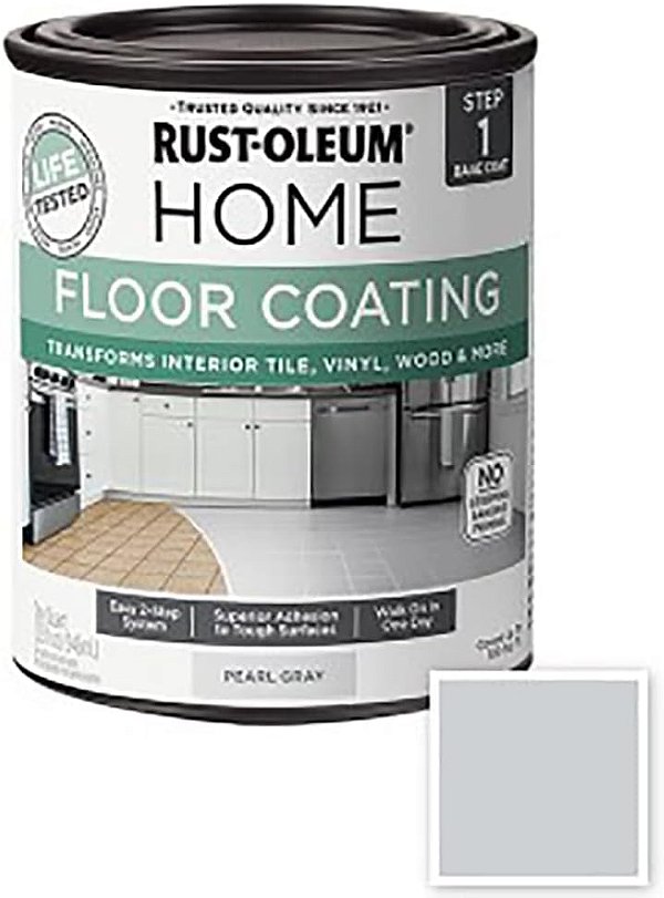 Rust-Oleum 358874 Revestimento para Piso Base Coat Cinza Pérola Quarto de Galão