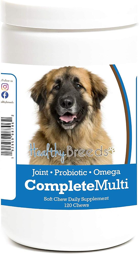 Suplemento Multivitamínico em Gel para Leonberger da Healthy Breeds com 120 Unidades.