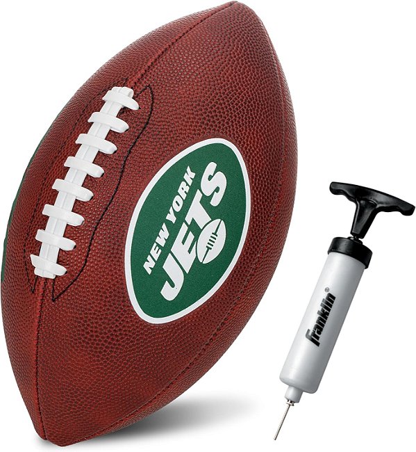 Futebol americano da equipe Franklin Sports NFL - Futebol americano juvenil de tamanho júnior para crianças - Logotipo oficial da equipe da NFL + Cores do time de futebol juvenil - Loja de fãs infantis da NFL
