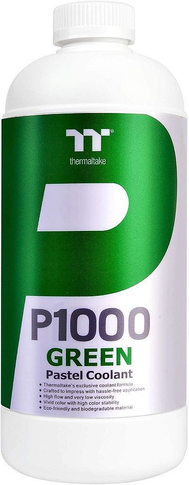 Solução de refrigeração aquática verde pastel anti-corrosão anti-congelante de nova fórmula 1000ml Thermaltake P1000 Minimizar bloqueio de ar CL-W246-OS00GR-A