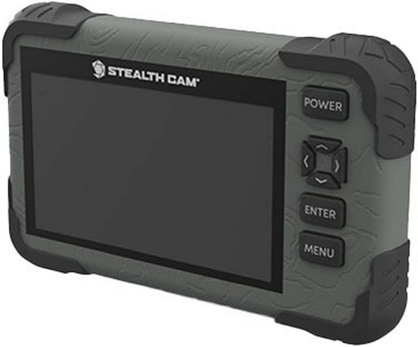 Leitor de Cartão SD Stealth Cam/Visualizador de Foto e Vídeo HD 1080P | Caixa Resistente à Água Durável | Tela LCD Colorida de 4,3 | Cordão de Pulso