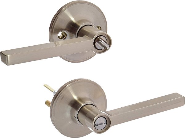 SCHLAGE Dexter by Schlage J40SOL619 Maçaneta para Cama e Banho Solstice, Níquel Acetinado