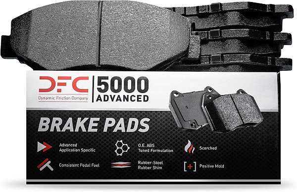 Pastilhas de Freio Avançadas 5000 da Dynamic Friction Company - Semi Metálicas 1551-0711-00 - Conjunto Traseiro
