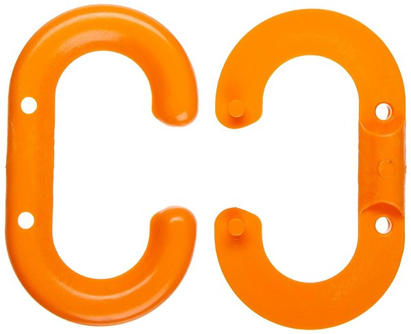 Sr. Chain 80712 Elo Mestre de Plástico Laranja de Segurança, 3 elo, Pacote com 25 unidades