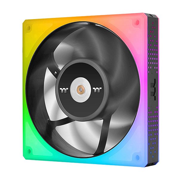 Ventilador de radiador Thermaltake TOUGHFAN 14 RGB, pacote de 3 unidades, iluminação RGB de 16,8 milhões, fluxo de ar máximo de 107 CFM, CL-F136-PL14SW-A