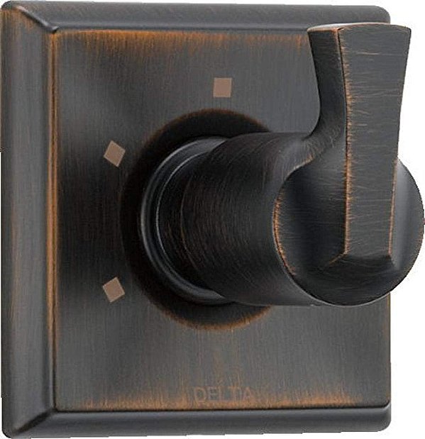 Kit de Acabamento para Desviador de Alça para Chuveiro de 3 Configurações Delta Faucet Dryden, Bronze Veneziano T11851-RB (Válvula não incluída)