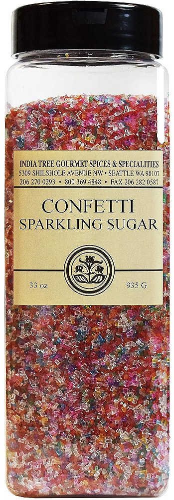 Açúcar Brilhante Puro Confetti, Pacote de Despensa, Granulados de Açúcar Brilhante para Assar e Decorar, 33 Oz (Pacote de 1)