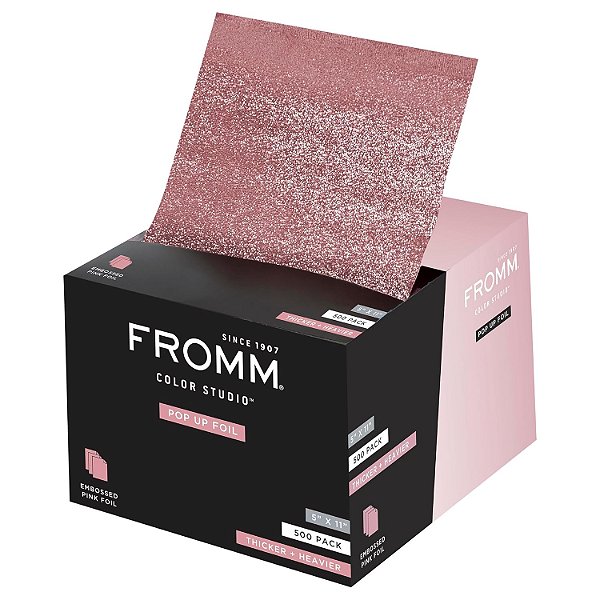 Estúdio de Cor Fromm Papel de Alumínio Médio Pop Up em Rosa Claro, 5 x 11 Folhas de Alumínio Em relevo, Papéis de Alumínio para Destacar e Colorir - 500 Folhas