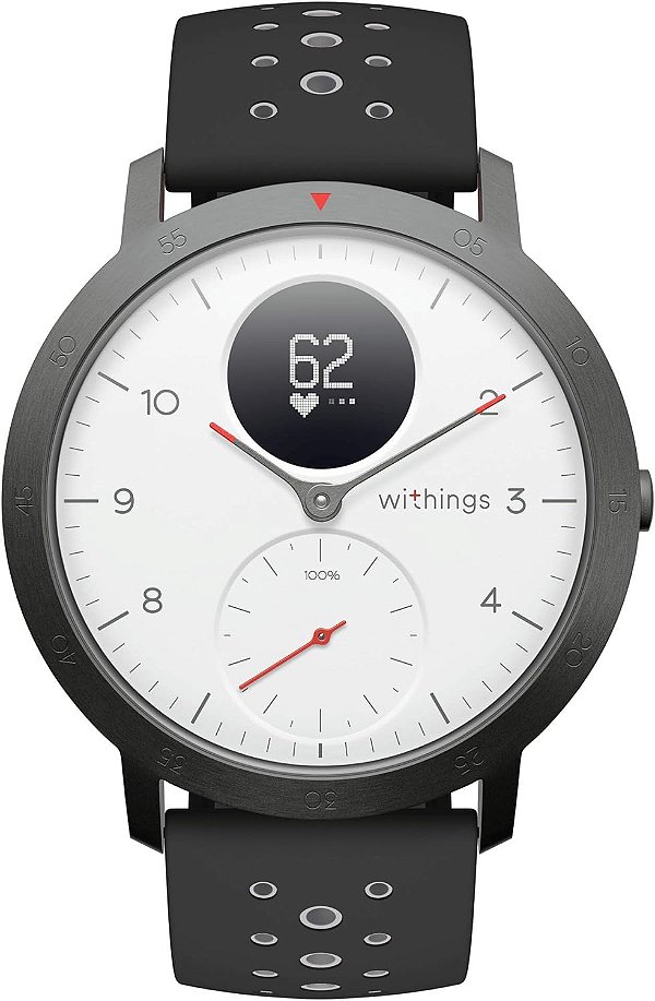 Withings Steel HR Sport - Smartwatch híbrido multiesportivo, GPS conectado, frequência cardíaca, nível de fitness via VO2 max, rastreamento de atividade e sono, notificações.
