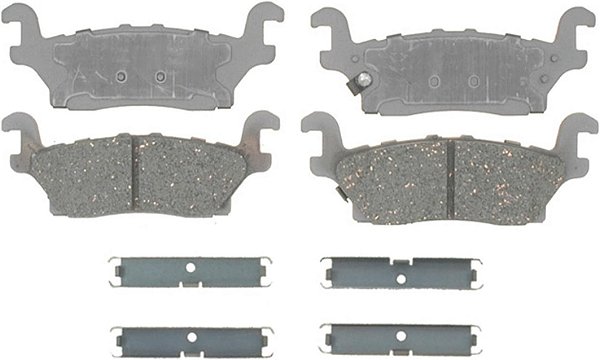 ACDelco Silver 14D1120CH Conjunto de pastilhas de freio a disco traseiro cerâmico com hardware