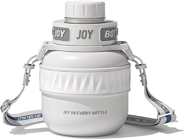 Garrafa de Água de Aço Inoxidável BOTTLE JOY: Tampa à Prova de Vazamentos, Beber Perfeito, Dupla Isolação, Eco-amigável, Segura para Lava-Louças e Alça Estilosa, Garra