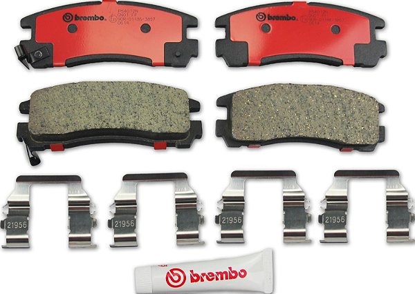 Conjunto de pastilhas de freio traseiras de disco cerâmico premium Brembo P54012N para CHRYSLER/DODGE/HYUNDAI/MITSUBISHI/MITSUBISHI (SOUEAST) OE# MR389578.