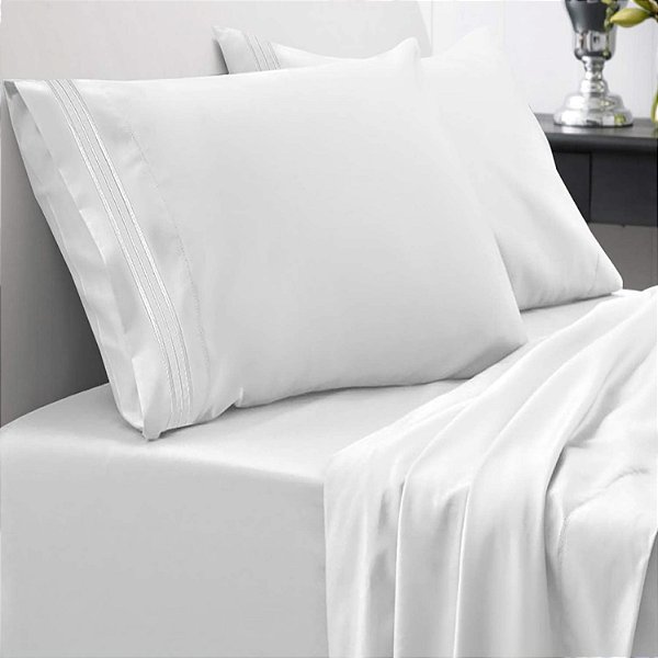 Lençóis Gêmeos - Lençóis Luxuosos Respiráveis com Elástico Total e Alças de Canto Seguras Incorporadas - Conjunto de Cama de Bolso Profundo Extra Macio da Coleção Suprema 1800, Conjunto de Lenç