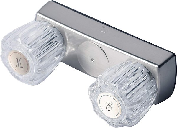 Válvula de chuveiro de 4 para casa móvel com dois manípulos e acabamento em níquel escovado da Laguna Brass 3330ABN, não metálica