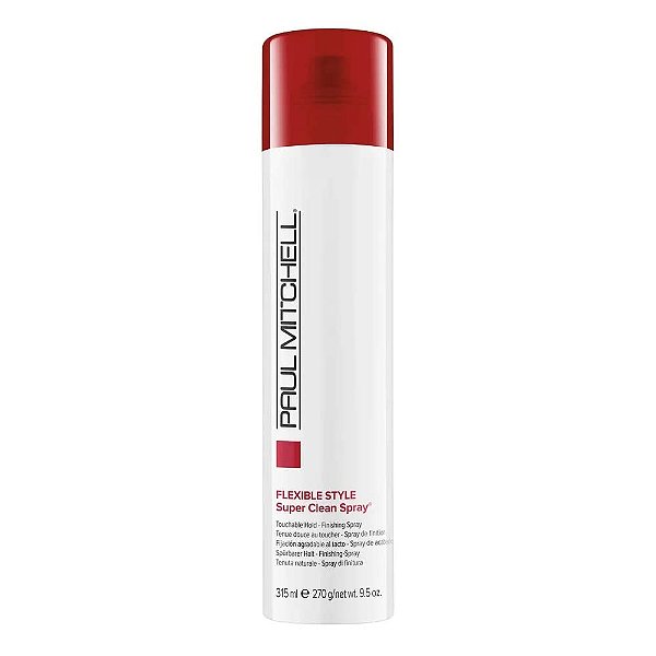 Paul Mitchell Super Clean Spray, Fixação Flexível, Acabamento Maleável, Para Todos os Tipos de Cabelo, 9.5 oz.