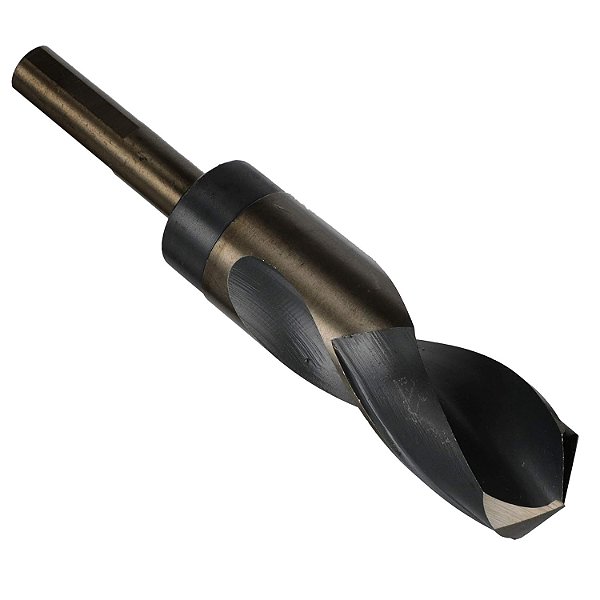 Broca de Contratante de Aço de Alta Velocidade Preto & Dourado com Haste Reduzida de 1-15/32 e 3-Flat 1/2 Shank, Série KFD3F da Drill America