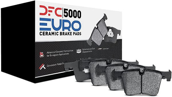 Pastilhas de freio cerâmicas Euro 5000 da empresa Dynamic Friction Company - Conjunto Traseiro 1600-0517-00