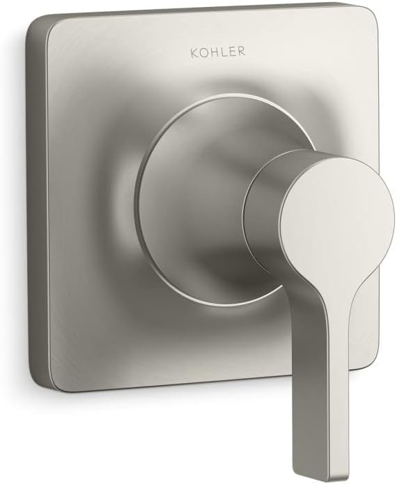 Kit de acabamento da válvula de transferência de uma alça Venza MasterShower KOHLER T28130-4-BN, montagem de parede, válvula necessária, níquel escovado vibrante.