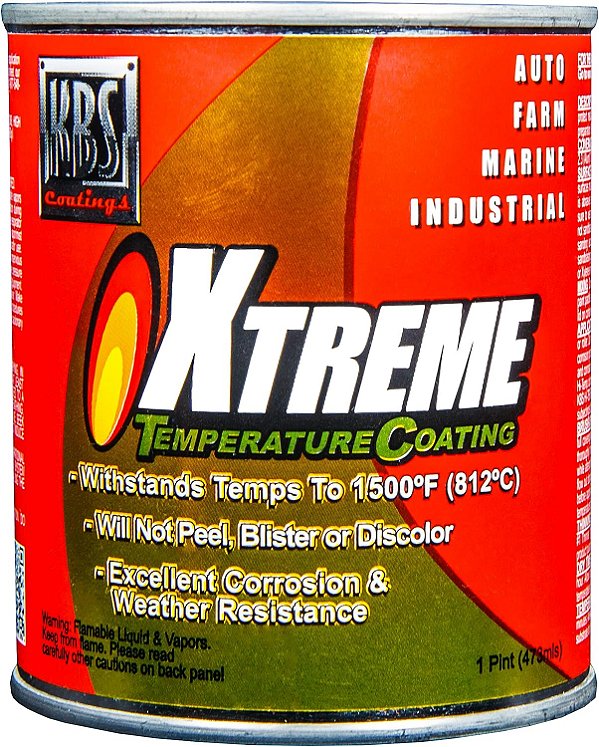 Revestimento de temperatura extrema Jet Black da KBS Coatings 65302 - 1 pintada