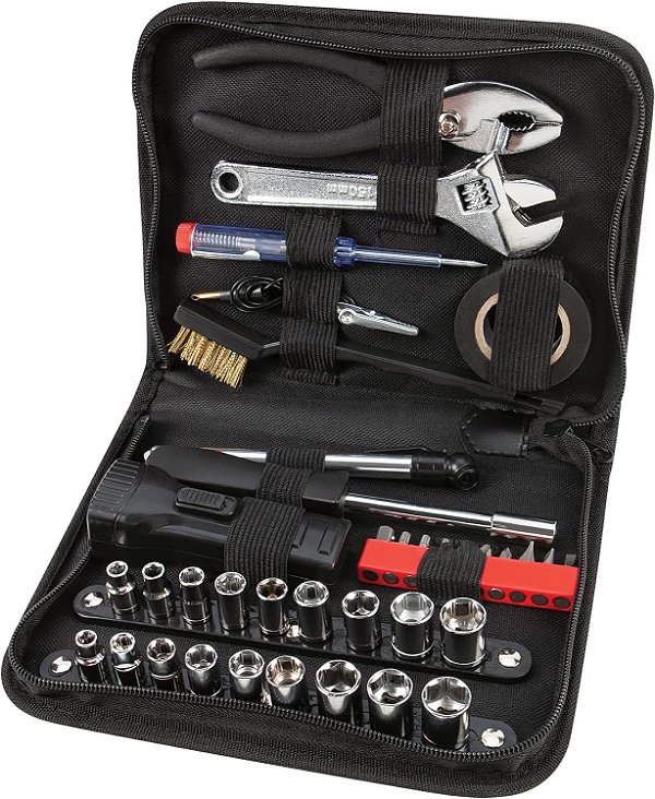 Conjunto de Ferramentas Compactas de 38 Peças Performance Tool W1197 com Estojo de Zíper