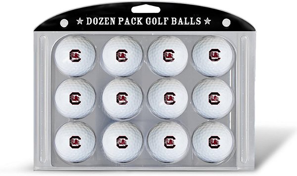 Bolas de golfe do tamanho regulamentar da NCAA para equipe, embalagem com 12 unidades, impressão durável em cores da equipe.