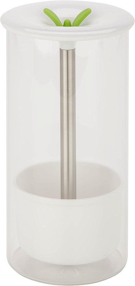 Preservador de Ervas de Vidro Honey-Can-Do, Transparente/Branco, médio