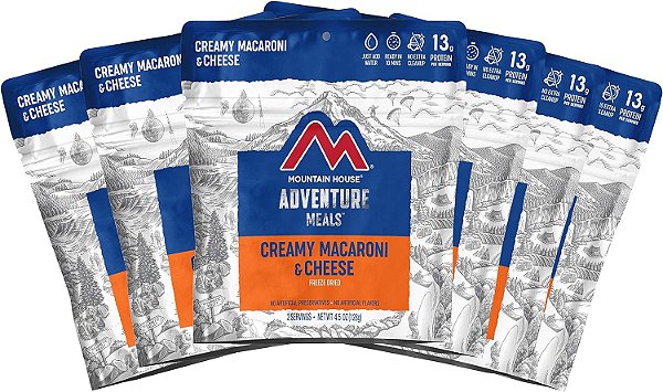 Casa da Montanha Macarrão com Queijo Cremoso | Comida para Camping e Mochilão | Pacote com 6 Unidades