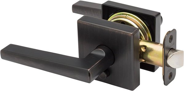 Alavanca de porta com botão de privacidade Verona da Copper Creek VL2231TB